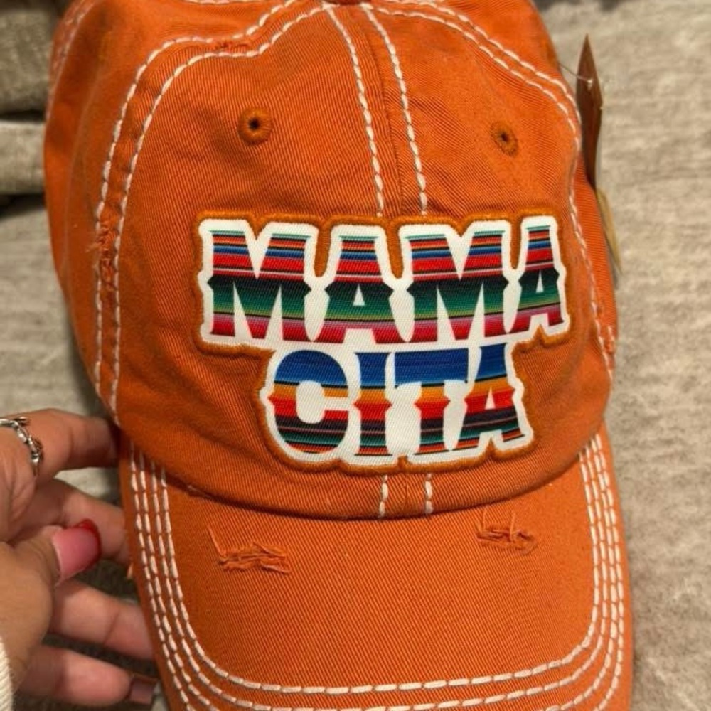 Orange 'MAMA CITA' women hat